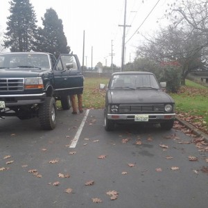 like a week after pain next to a friends ford his lit 6 inch my drop 3f/4r