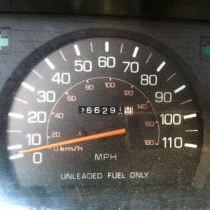 Speedo with mileage